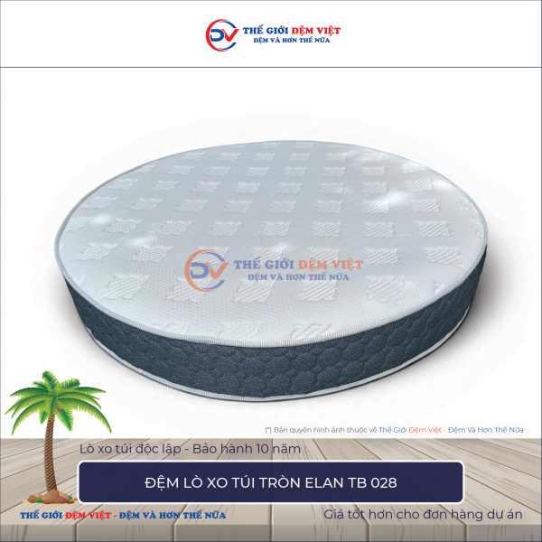 Đệm lò xo túi tròn Elan tB 028